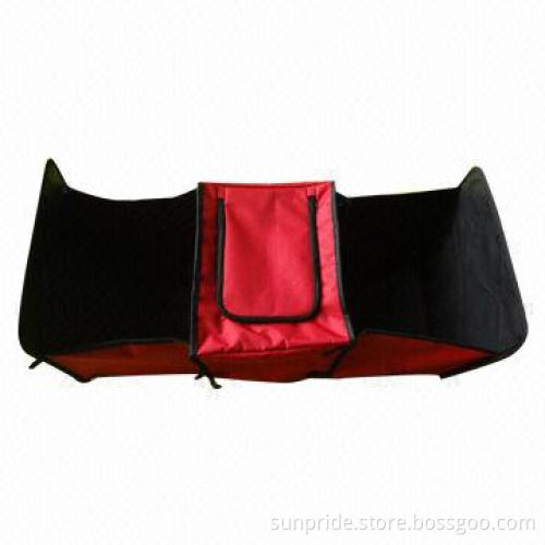 Fabric car Cooler/Lunch Bag with Insulated Water-resistant PEVA Lining and Zip Opening Compartment